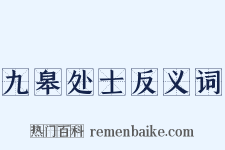 九皋处士反义词是什么意思的图片